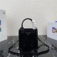 Prada Small brushed leather tote 1BA331 Black High