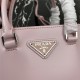 Prada Small brushed leather tote 1BA331 Pink High