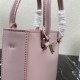 Prada Small brushed leather tote 1BA331 Pink High