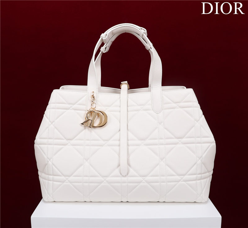 Dior LARGE SHOPPING TOTE Gold-Metal White High