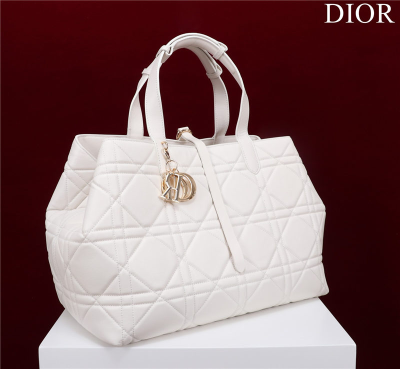 Dior LARGE SHOPPING TOTE Gold-Metal White High