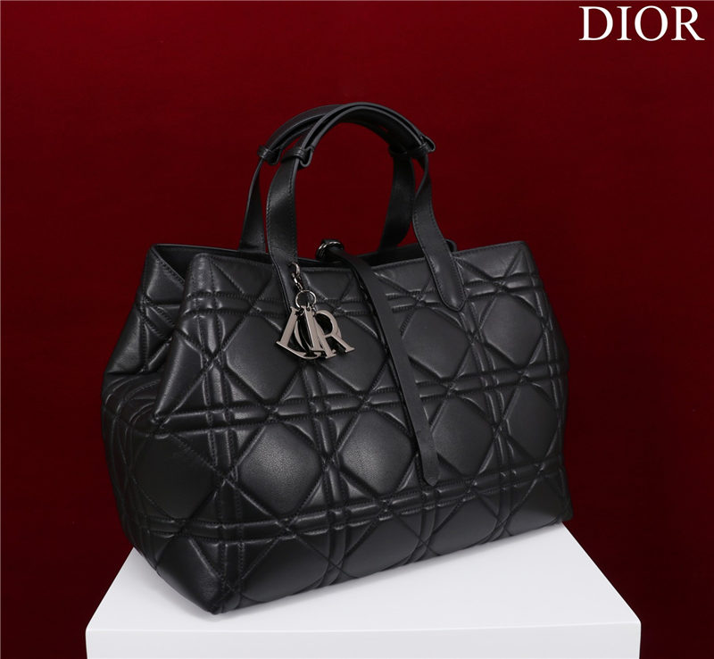 Dior LARGE SHOPPING TOTE Pewter-Metal Black High