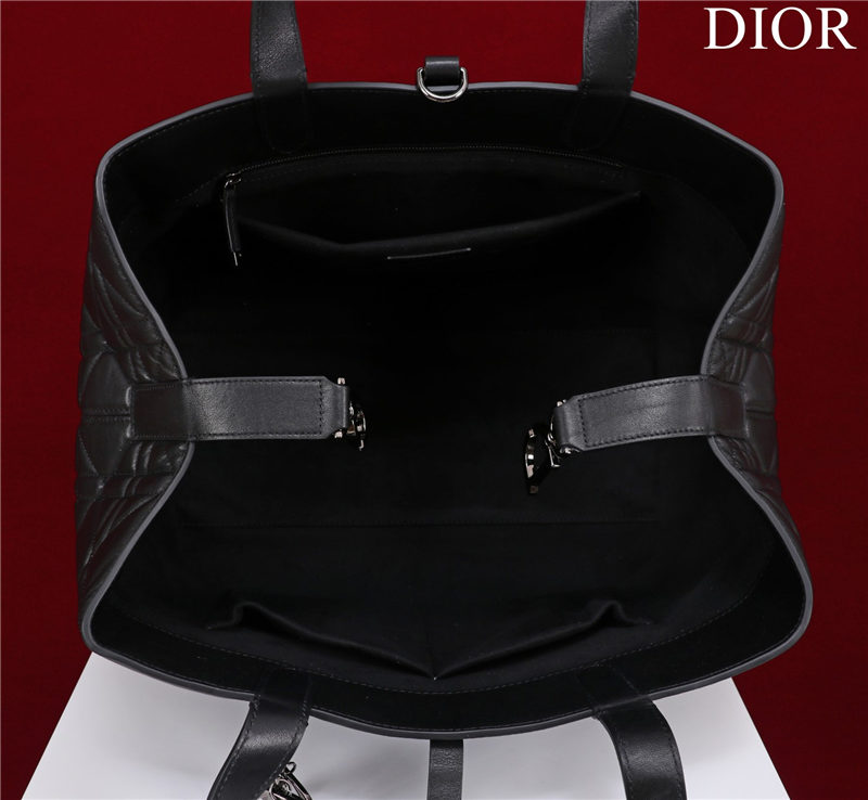 Dior LARGE SHOPPING TOTE Pewter-Metal Black High