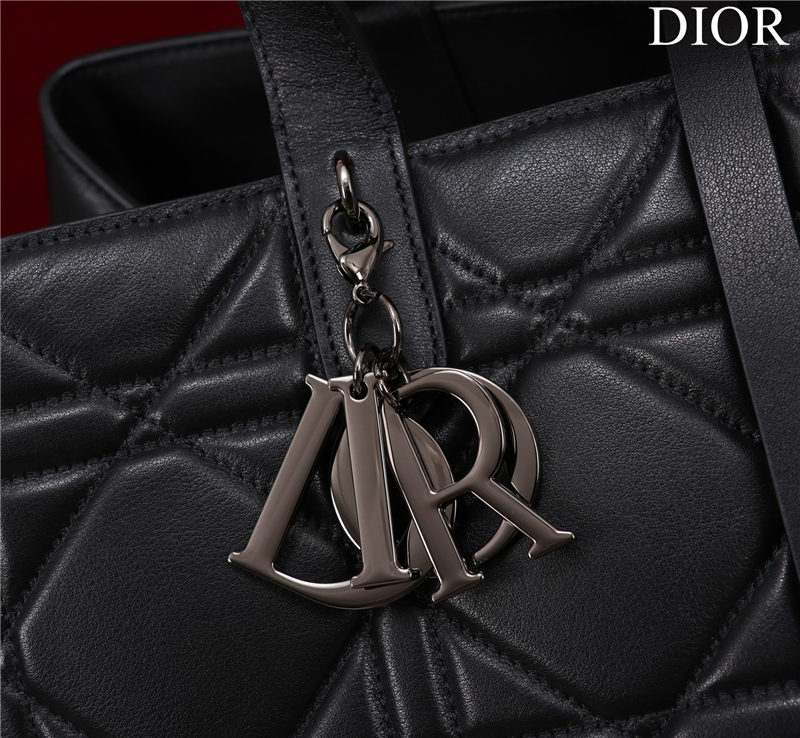 Dior LARGE SHOPPING TOTE Pewter-Metal Black High