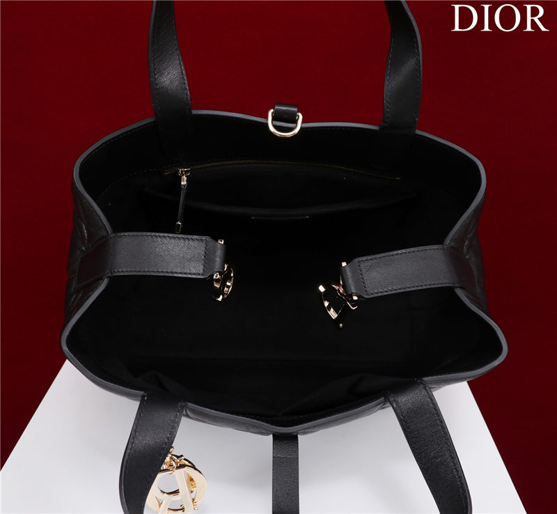 Dior SMALL SHOPPING TOTE Gold-Metal Black High