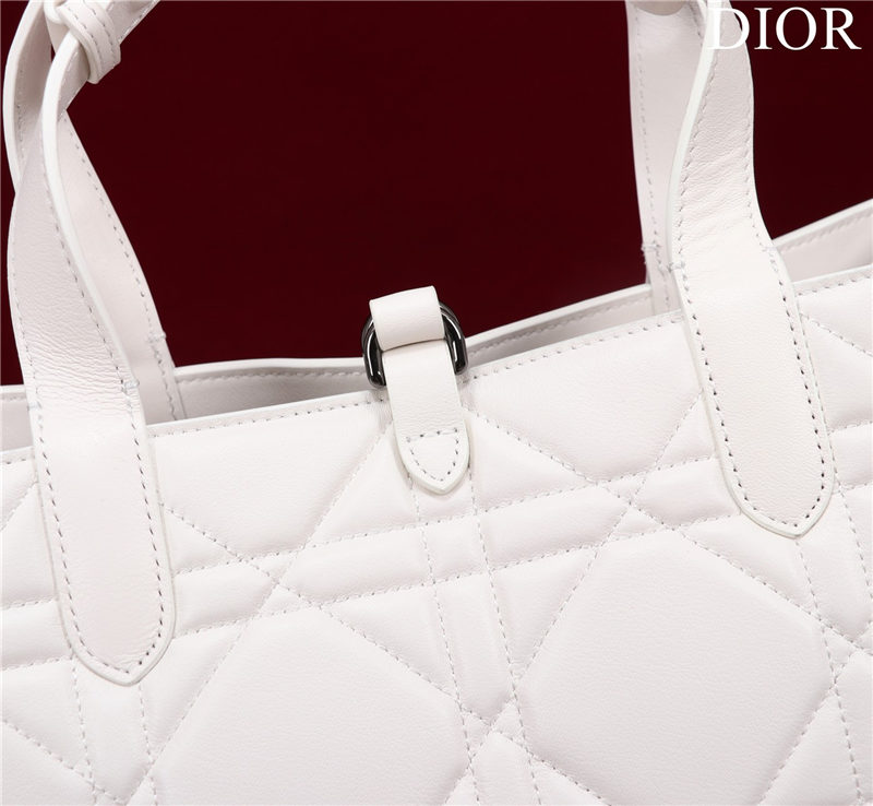 Dior SMALL SHOPPING TOTE Pewter-Metal White High