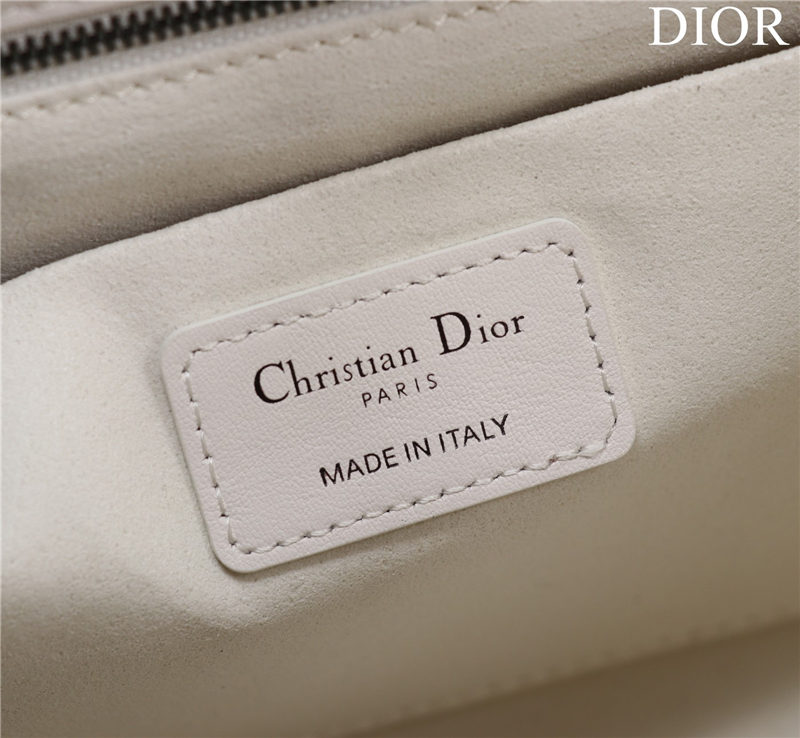 Dior SMALL SHOPPING TOTE Pewter-Metal White High