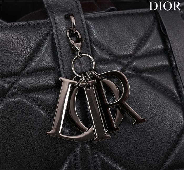 Dior SMALL SHOPPING TOTE Pewter-Metal Black High