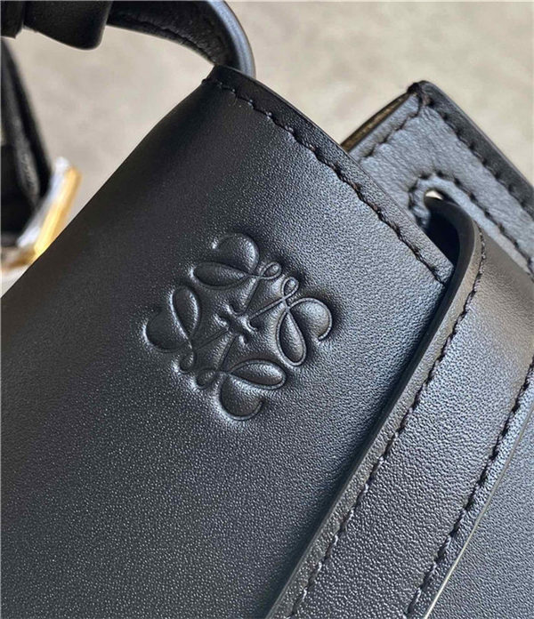 Mini Gate Dual bag in soft calfskin and Jacquard Black High