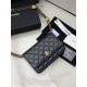 Chanel WALLET ON CHAIN AP2897 Grained Calfskin & Gold-Tone Metal AP2897 Black A