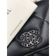 Chanel 19 WALLET ON CHAIN Shiny Lambskin, Gold/Silver-Tone & Ruthenium-Finish Metal Black A