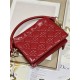 LADY DIOR TOP HANDLE DRAWSTRING MINI BAG Red High