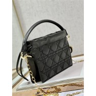 LADY DIOR TOP HANDLE DRAWSTRING MINI BAG Black High