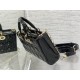 LADY D-JOY BAG MEDIUM Patent Cannage Calfskin Balck High