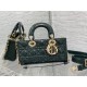 LADY D-JOY BAG SMALL Patent Cannage Calfskin Green High