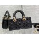 LADY D-JOY BAG SMALL Patent Cannage Calfskin Black High