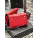 MANHATTAN SHOULDER BAG IN BOX SAINT LAURENT LEATHER Red High