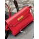 MANHATTAN SHOULDER BAG IN BOX SAINT LAURENT LEATHER Red High