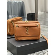 NIKI CAMERA BAG IN SMOOTH LEATHER Caramel High