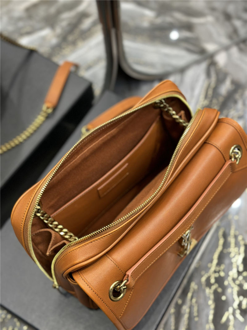 NIKI CAMERA BAG IN SMOOTH LEATHER Caramel High