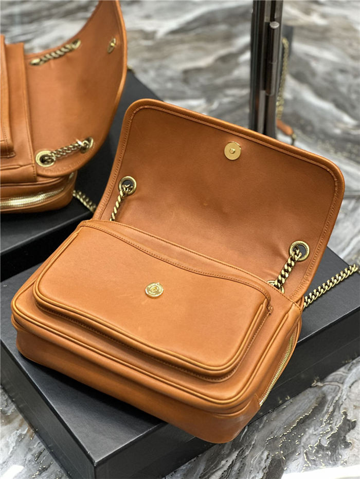 NIKI CAMERA BAG IN SMOOTH LEATHER Caramel High