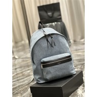 YSL CITY BACKPACK IN CANVAS, NYLON AND LEATHER High