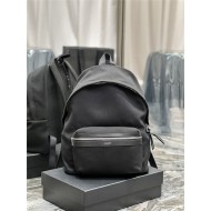 YSL CITY BACKPACK IN CANVAS, NYLON AND LEATHER High