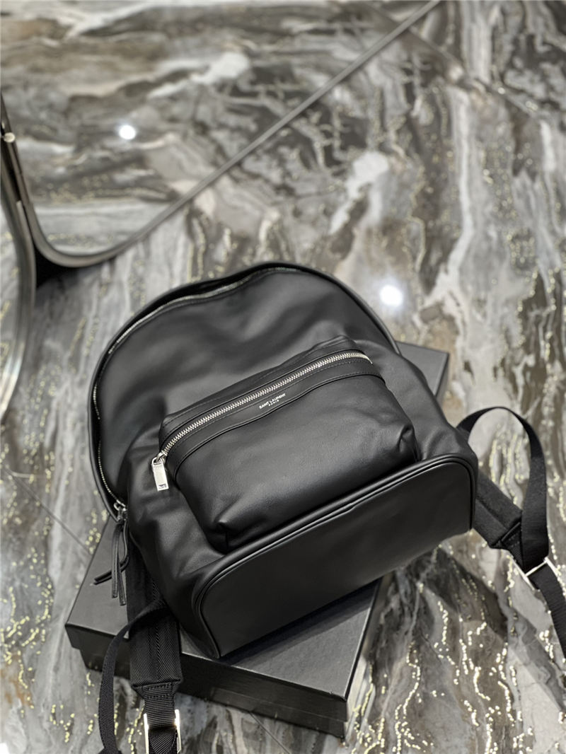 YSL CITY SMALL BACKPACK IN MATTE LEATHER High