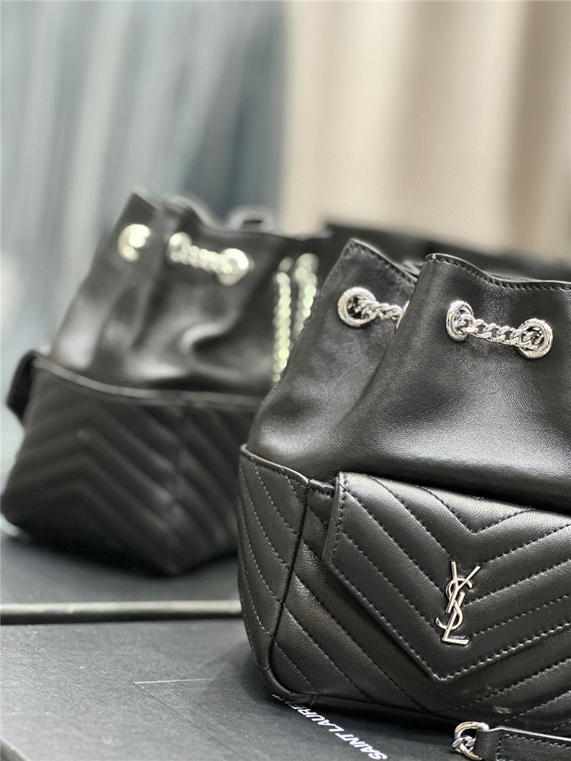 YSL JOE MINI BACKPACK IN Lambskin Black-Silver High