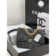 Large Chanel 19 Flap Bag Tweed Gold-Tone Grey High