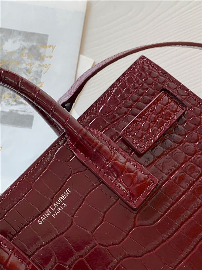 CLASSIC SAC DE JOUR NANO IN Crocodile Burgundy High