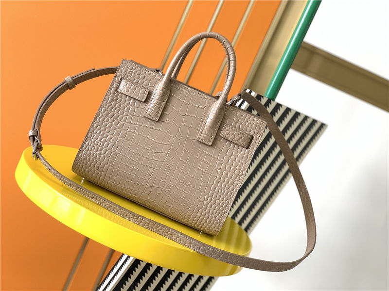 CLASSIC SAC DE JOUR NANO IN Crocodile Beige High