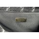 Large Chanel 19 Flap Bag Tweed Gold-Tone Black-Grey High