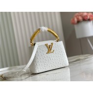 Louis Vuitton Capucines Mini Ostrich leather M95393/M48865 Pearl High