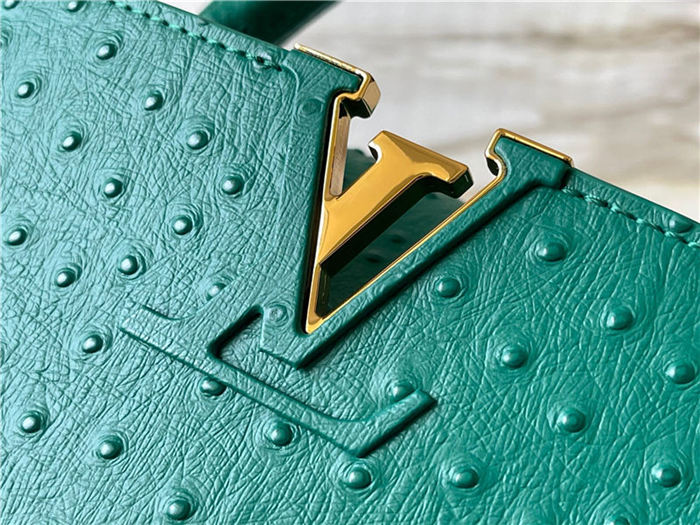 Louis Vuitton Capucines MM Ostrich leather M95393/M48865 Green High