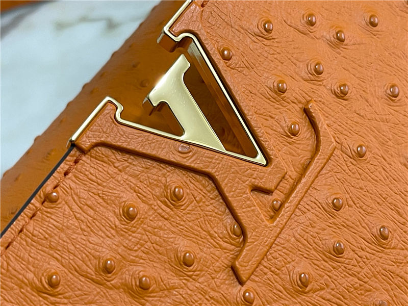 Louis Vuitton Capucines MM Ostrich leather M95393/M48865 Orange High