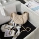 CLUTCH WITH CHAIN AP3232 Lambskin & Shiny Light Gold Metal Beige A