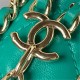 CLUTCH WITH CHAIN AP3232 Lambskin & Shiny Light Gold Metal Green A