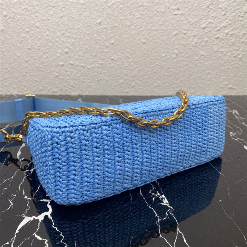 Prada Re-Edition 2005 raffia bag Blue High