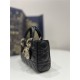 LADY D-JOY BAG SMALL Cannage Lambskin Black High