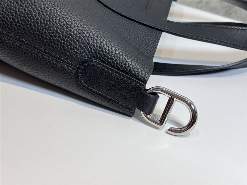 Hermes In-The-Loop 18 Handbag WAX Black Silver-Metal High