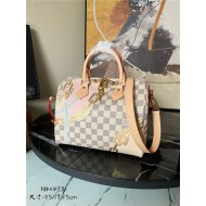 Louis Vuitton Speedy Bandoulière 25 Bag Damier Azur N40473 High