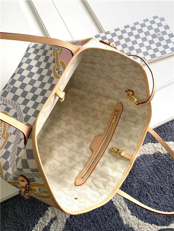 Louis Vuitton Neverfull MM Bag Damier Azur N40471 High