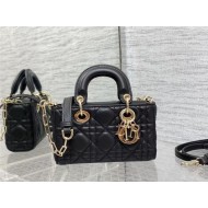 LADY D-JOY BAG MICRO Cannage Lambskin Black High