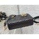 LADY D-JOY BAG MICRO Cannage Lambskin Black High