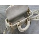 LADY D-JOY BAG MICRO Cannage Lambskin Latte High