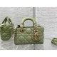 LADY D-JOY BAG MICRO Cannage Lambskin Green High