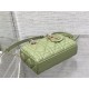 LADY D-JOY BAG MICRO Cannage Lambskin Green High