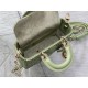 LADY D-JOY BAG MICRO Cannage Lambskin Green High