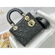 SMALL LADY Dior BAG Quilted-Effect Lambskin with Ornamental Motif High